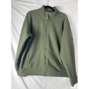 Orvis Men's Full Zip Heavyweight Fleece Jacket, Green Lg